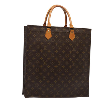 LOUIS VUITTON Monogram Sac Plat Hand Bag M51140 LV Auth 80399