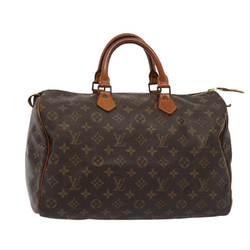 LOUIS VUITTON Monogram Speedy 35 Hand Bag M41524 LV Auth 80441