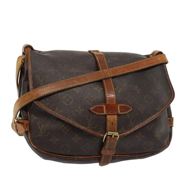 LOUIS VUITTON Monogram Saumur 30 Shoulder Bag M42256 LV Auth 80523