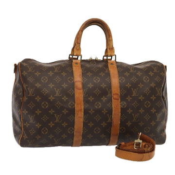 LOUIS VUITTON Monogram Keepall Bandouliere 45 Boston Bag M41418 LV Auth 80545