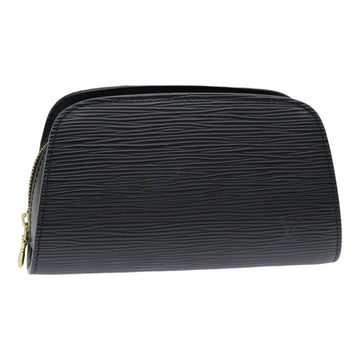 LOUIS VUITTON Epi Dauphine PM Pouch Black M48442 LV Auth 80590