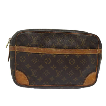 LOUIS VUITTON Monogram Compiegne 28 Clutch Bag M51845 LV Auth 80630