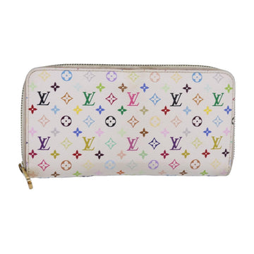 LOUIS VUITTON Monogram Multicolor Zippy Wallet White M60241 LV Auth 80667