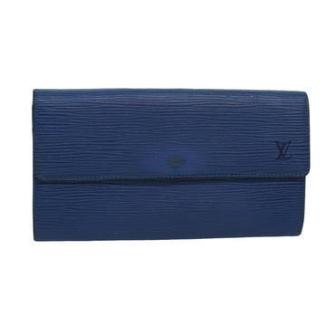 LOUIS VUITTON Epi Pochette Porte Monnaie Credit Wallet Blue M63575 LV Auth 80669