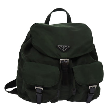 PRADA Backpack Nylon Khaki Auth 80870