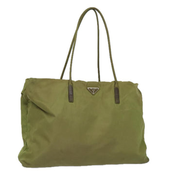 PRADA Tote Bag Nylon Khaki Auth 80873