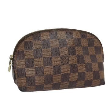 LOUIS VUITTON Damier Ebene Pochette Cosmetic PM Pouch N47516 LV Auth 80902