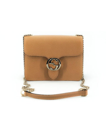 Gucci Women's Beige Calf Leather Dollar Shoulder Bag