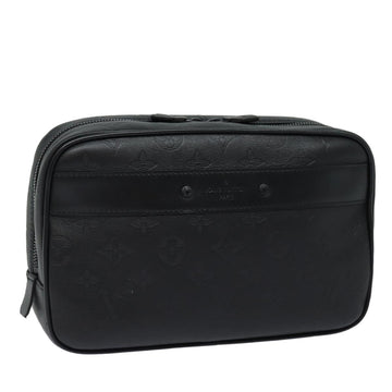 LOUIS VUITTON Monogram Shadow Trousse Toilette GM Bag Black M68589 Auth 80917A