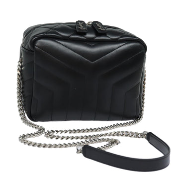 SAINT LAURENT Lulu Shoulder Bag Calfskin Black 574102 Auth 80966A