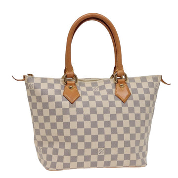 LOUIS VUITTON Damier Azur Saleya PM Tote Bag N51186 LV Auth 80985