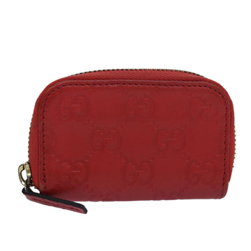 GUCCI GG Canvas Coin Purse Red 324801 Auth 80992