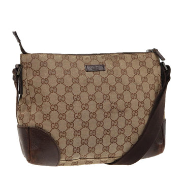 GUCCI GG Canvas Shoulder Bag Beige 114273 Auth 81012