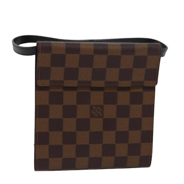 LOUIS VUITTON Damier Ebene CD Holder Pouch N62935 LV Auth 81021