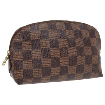 LOUIS VUITTON Damier Ebene Pochette Cosmetic PM Pouch N47516 LV Auth 81027