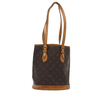 LOUIS VUITTON Monogram Bucket PM Shoulder Bag M42238 LV Auth 81134