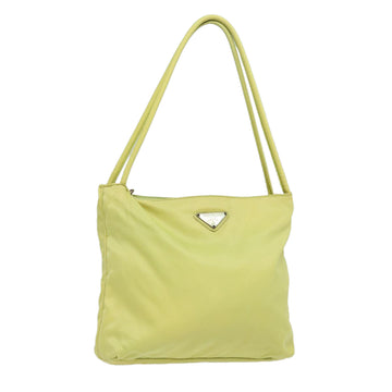 PRADA Tote Bag Nylon Yellow Auth 81178