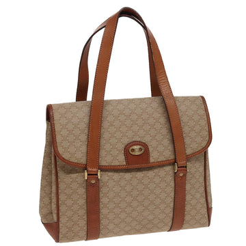 CELINE Macadam Canvas Hand Bag Beige Auth 81193