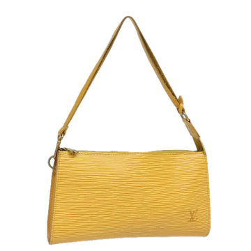 LOUIS VUITTON Epi Pochette Accessoires Pouch Yellow M52989 LV Auth 81222