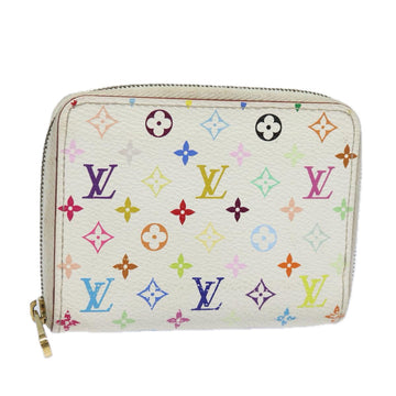 LOUIS VUITTON Monogram Multicolor Zippy Coin Purse White M93741 LV Auth 81226