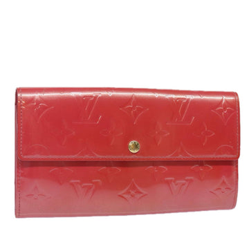 LOUIS VUITTON Vernis Portefeiulle Sarah Wallet Fran Boise M9140F LV Auth 81228