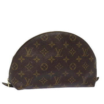 LOUIS VUITTON Monogram Trousse Demi Ronde Cosmetic Pouch M47520 LV Auth 81232