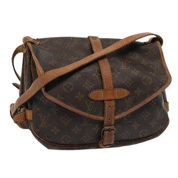 LOUIS VUITTON Monogram Saumur 30 Shoulder Bag M42256 LV Auth 81249