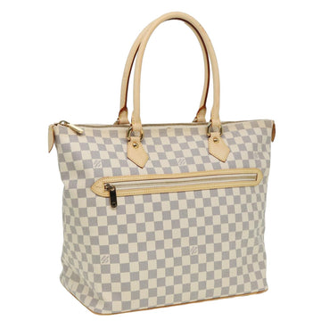 LOUIS VUITTON Damier Azur Saleya GM Tote Bag N51184 LV Auth 81310