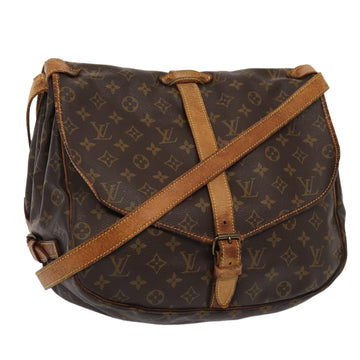 LOUIS VUITTON Monogram Saumur 35 Shoulder Bag M42254 LV Auth 81311