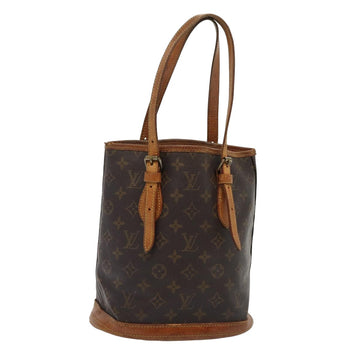 LOUIS VUITTON Monogram Bucket PM Shoulder Bag M42238 LV Auth 81344