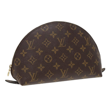 LOUIS VUITTON Monogram Trousse Demi Ronde Cosmetic Pouch M47520 LV Auth 81363