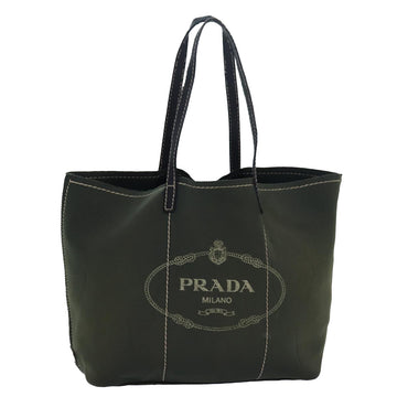 PRADA Tote Bag Polyester Green Auth 81470