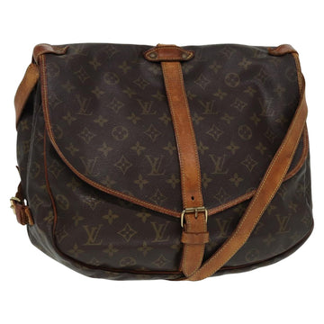 LOUIS VUITTON Monogram Saumur 35 Shoulder Bag M42254 LV Auth 81558