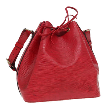 LOUIS VUITTON Epi Petit Noe Shoulder Bag Red M44107 LV Auth 81588