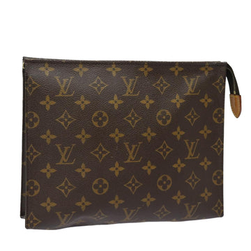 LOUIS VUITTON Monogram Poche Toilette 26 Pouch M47542 LV Auth 81689