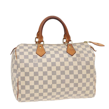 LOUIS VUITTON Damier Azur Speedy 30 Hand Bag N41533 LV Auth 81707