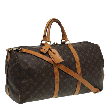 LOUIS VUITTON Monogram Keepall Bandouliere 50 Boston Bag M41416 LV Auth 81745