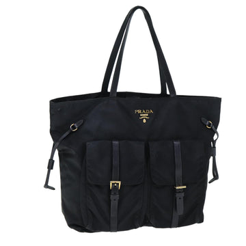 PRADA Tote Bag Nylon Black Auth 81748