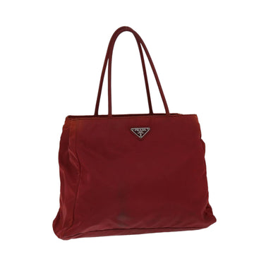 PRADA Tote Bag Nylon Red Auth 81754