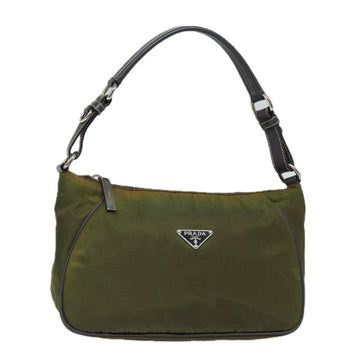 PRADA Hand Bag Nylon Khaki Auth 81786