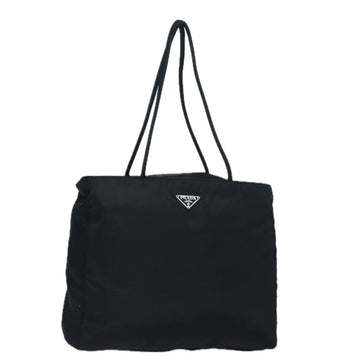 PRADA Tote Bag Nylon Black Auth 81854