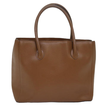 CELINE Hand Bag Leather Brown Auth 81859