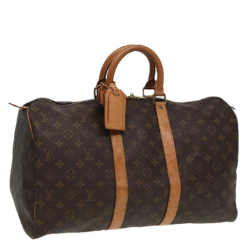 LOUIS VUITTON Monogram Keepall 45 Boston Bag M41428 LV Auth 81963