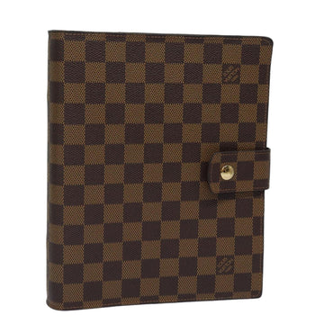 LOUIS VUITTON Damier Ebene Agenda GM Day Planner Cover R20107 LV Auth 82034