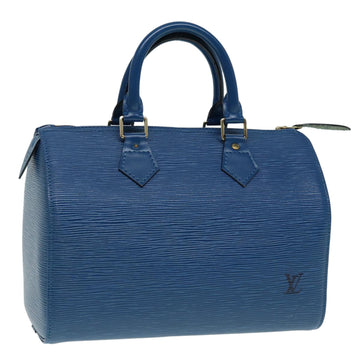 LOUIS VUITTON Epi Speedy 25 Hand Bag Toledo Blue M43015 LV Auth 82060A