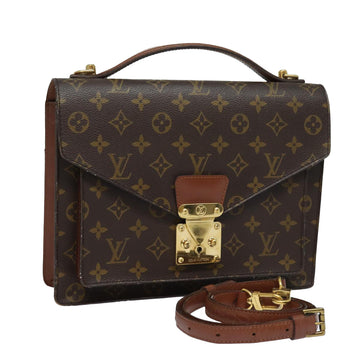 LOUIS VUITTON Monogram Monceau Hand Bag 2way M51185 LV Auth 82066