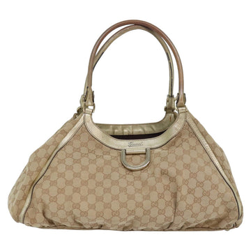 GUCCI GG Canvas Abbey Tote Bag Beige Gold 189835 Auth 82100