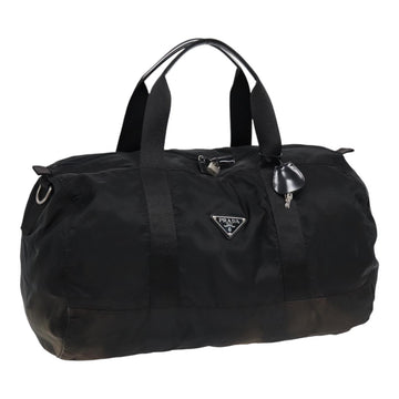 PRADA Boston Bag Nylon Black Auth 82120