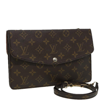 LOUIS VUITTON Monogram Double Rabat Shoulder Bag M51815 LV Auth 82141