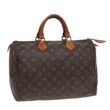 LOUIS VUITTON Monogram Speedy 35 Hand Bag M41524 LV Auth 82156